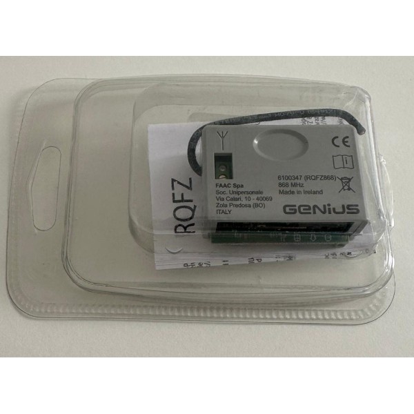 Récepteur Faac (Genius) 6100347 rqfz 868 MHz